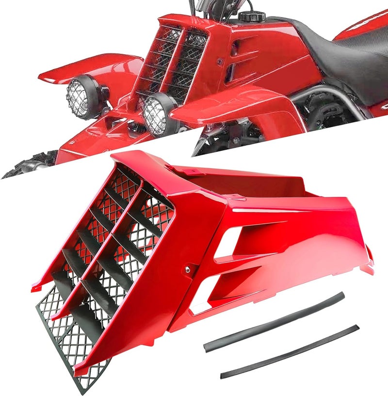 ATVMaster Red Plastic Gas Tank Side Covers with Grill, Compatible with Yamaha Banshee 350 1987-2006, 2-PC Set, OE 2GU-21721-60-00, 2GU-21711-60-00, 2GU-2171L-00-00, C0209006 - Image 1